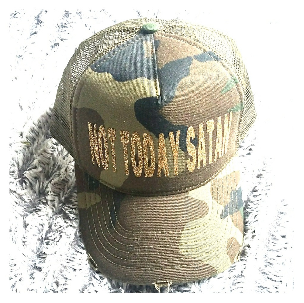 NOT TODAY SATAN trucker hat